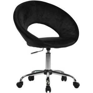 Carryhome Drehstuhl, Schwarz, Chrom, Metall, Textil, Drehkreuz, 66x82x94 cm, Sitzfläche 360° drehbar, Arbeitszimmer, Bürostühle, Drehstühle