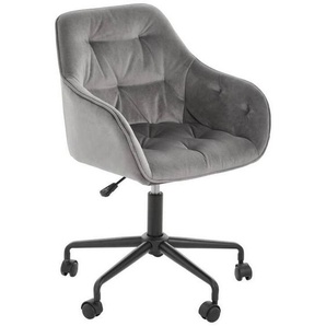 Carryhome Drehstuhl, Schwarz, Dunkelgrau, Metall, Textil, Drehkreuz, 59x92x58.5 cm, Stoffauswahl, Arbeitszimmer, Bürostühle, Drehstühle