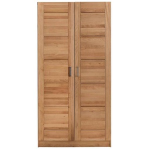 Carryhome Drehtürenschrank, Kernbuche, Holz, Kernbuche, furniert, massiv, teilmassiv, 4 Fächer, 102x205x60 cm, in verschiedenen Größen erhältlich, Schlafzimmer, Kleiderschränke, Drehtürenschränke