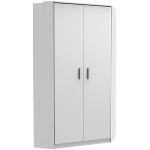 Carryhome Eckkleiderschrank , Weiß , Holzwerkstoff , 8 Fächer , 95x199x95 cm , Typenauswahl, Beimöbel erhältlich, umfangreiches Zubehör in verschiedenen Holzdekoren erhältlich , Kinder & Jugendmöbel, Jugendmöbel, Jugendkleiderschränke