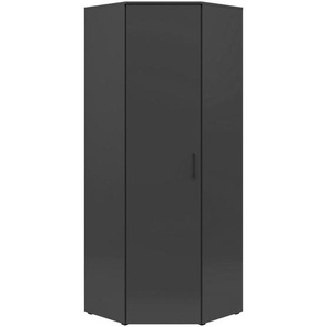 Carryhome Eckschrank, Graphit, Kunststoff, 6 Fächer, 101x195x79 cm, FSC Mix, Typenauswahl, Beimöbel erhältlich, Schlafzimmer, Kleiderschränke,