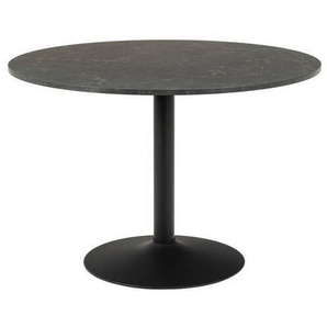 Carryhome Esstisch, Schwarz, Holzwerkstoff, rund, Rundrohr, Bodenplatte, 74 cm, Esszimmer, Tische, Esstische, Esstische rund