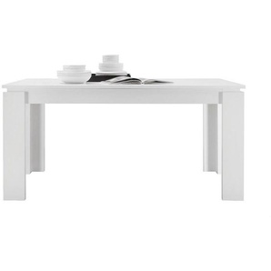 Carryhome Esstisch, Weiß, Holzwerkstoff, rechteckig, eckig, 90x77x160-200 cm, ausziehbar, Esszimmer, Tische, Esstische, Esstische ausziehbar
