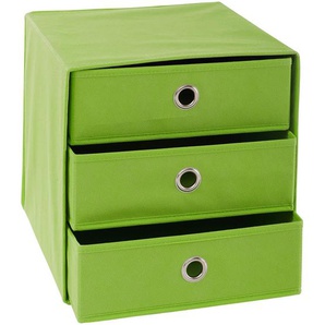 Carryhome Faltbox, Grün, Silber, Metall, Textil, Karton, 32x32x31.5 cm, faltbar, Ordnen & Aufbewahren, Aufbewahrungsboxen, Faltboxen
