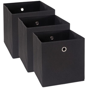 Carryhome Faltbox, Schwarz, Silber, Metall, Textil, Karton, 32x32x32 cm, faltbar, Ordnen & Aufbewahren, Aufbewahrungsboxen, Faltboxen