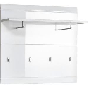 Carryhome Garderobenpaneel Adana, Weiß, Holzwerkstoff, 95.9x90x30 cm, Aufhängemöglichkeit, Hutablage, Kleiderstange, Garderobe, Garderobenpaneele,