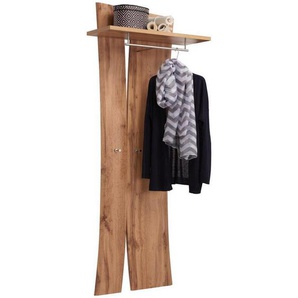 Carryhome Garderobenpaneel, Eiche, Holzwerkstoff, 69x180x30 cm, Hutablage, Kleiderstange, Garderobe, Garderobenpaneele, Garderobenpaneele