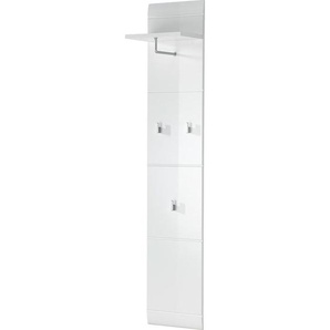 Carryhome Garderobenpaneel Adana, Weiß, Holzwerkstoff, 30x152x23 cm, Aufhängemöglichkeit, Hutablage, Kleiderstange, Garderobe, Garderobenpaneele,