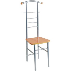 Carryhome Herrendiener, Buche, Alu, Metall, 46x119x50 cm, Schlafzimmer, Herrendiener