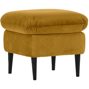 Carryhome Hocker , Gelb , Textil , Buche , massiv , 58x50x58 cm , Stoffauswahl , Wohnzimmer, Hocker, Sitzhocker