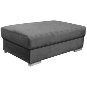Carryhome Hocker, Grau, Textil, Buche, Hartholz, Uni, rechteckig, 120x44x75 cm, Made in EU, Handmade in Europe, Wohnzimmer, Hocker, Sitzhocker