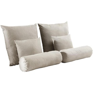 Carryhome Kissensatz , Beige , Textil , 6-teilig , Uni , Füllung: Schaumstoff , Wohntextilien, Kissen, Dekokissen