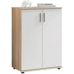 Carryhome Kommode Bobby, Weiß, Sonoma Eiche, Kunststoff, 1 Fächer, 60x84x35 cm, Made in EU, Typenauswahl, Wohnzimmer, Kommoden & Sideboards, Kommoden