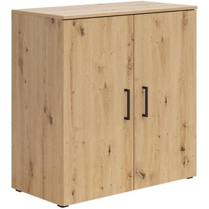 Carryhome Kommode, Eiche Artisan, Kunststoff, 2 Fächer, 80x83x40 cm, FSC Mix, Typenauswahl, Beimöbel erhältlich, stehend, hängend, Wohnzimmer, Kommoden & Sideboards, Kommoden