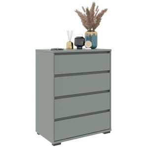 Carryhome Kommode, Grün, Holzwerkstoff, 4 Schubladen, 80x103x48 cm, Garderobe, Garderoben Kommoden