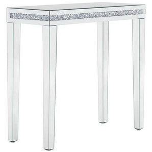 Carryhome Konsolentisch, Silber, Glas, Holzwerkstoff, rechteckig, eckig, 35x76x80 cm, Wohnzimmer, Wohnzimmertische, Konsolentische