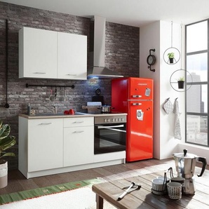 Carryhome Küchenleerblock, Weiß, Sonoma Eiche, Holzwerkstoff, 1 Schublade(n) Schubladen, 160 cm, Küchen, Küchenzeilen & Küchenblöcke, Küchenzeilen ohne Geräte