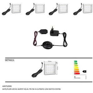 Carryhome Led-Spot-Set, 4-teilig, F, Fußschalter, Küchen, Küchenausstattung, Unterbauleuchten