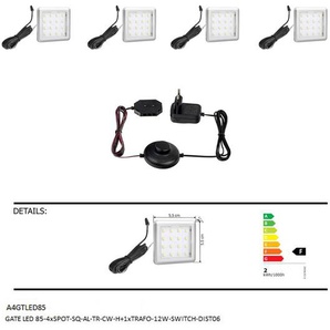Carryhome Led-Spot-Set, 4-teilig, F, Fußschalter, Küchen, Küchenausstattung, Unterbauleuchten