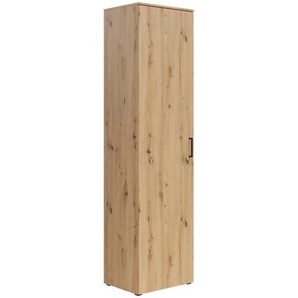 Carryhome Mehrzweckschrank, Eiche Artisan, Kunststoff, 4 Einlegeböden + 1 Konstuktionsboden Fächer, 50x195x40 cm, FSC Mix, stehend, Waschküche,