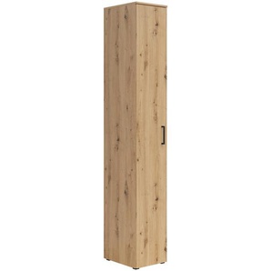 Carryhome Mehrzweckschrank, Eiche Artisan, Kunststoff, 5 Fächer, 30x195x40 cm, FSC Mix, stehend, Waschküche, Mehrzweckschränke