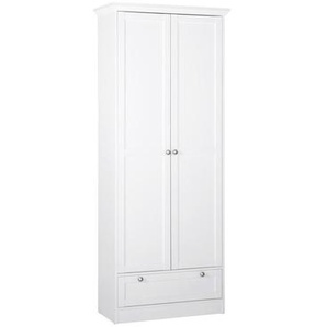 Carryhome Mehrzweckschrank, Weiß, Metall, 5 Fächer, 1 Schubladen, 80x200x39 cm, stehend, Schlafzimmer, Kleiderschränke, Mehrzweckschränke