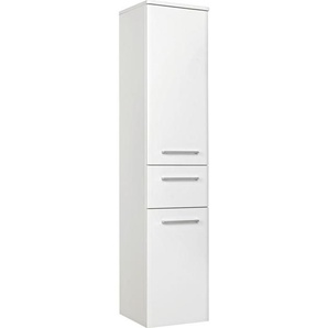 Carryhome Midischrank , Weiß , Glas , 3 Fächer , 1 Schubladen , 30x141x33 cm , Beimöbel erhältlich, hängend , Badezimmer, Badezimmerschränke, Midischränke