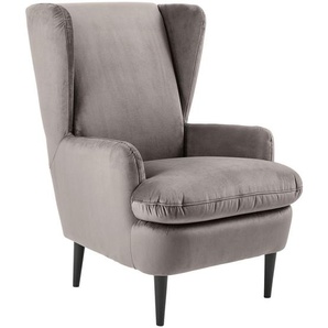 Carryhome Ohrensessel Lesesessel, Grau, Textil, Buche, massiv, 72x105x85 cm, Stoffauswahl, Wohnzimmer, Sessel, Ohrensessel
