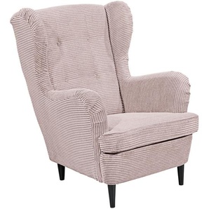 Carryhome Ohrensessel, Rosa, Textil, Buche, massiv, 78x102x98 cm, Wohnzimmer, Sessel, Ohrensessel
