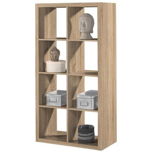Carryhome Raumteiler, Sonoma Eiche, Holzwerkstoff, 77x147x38 cm, Beimöbel erhältlich, Arbeitszimmer, Büroregale, Bücherregale