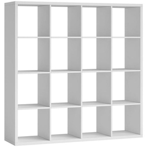 Carryhome Raumteiler Style, Weiß, Holzwerkstoff, 147x147x38 cm, Made in EU, Beimöbel erhältlich, Wohnzimmer, Raumteiler & Paravents, Raumteiler