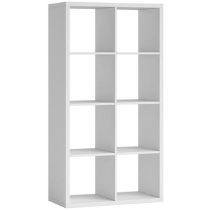Carryhome Raumteiler, Weiß, Holzwerkstoff, 77x147x38 cm, Made in EU, Beimöbel erhältlich, Arbeitszimmer, Büroregale, Bücherregale