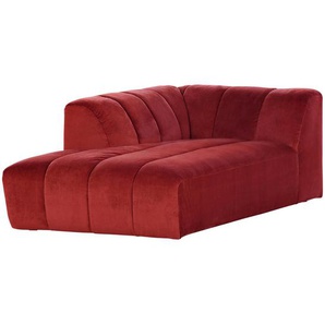 Carryhome Récamiere, Rot, Textil, 110x72x180 cm, seitenverkehrt erhältlich, Wohnzimmer, Sofas & Couches, Sofas, Recamieren