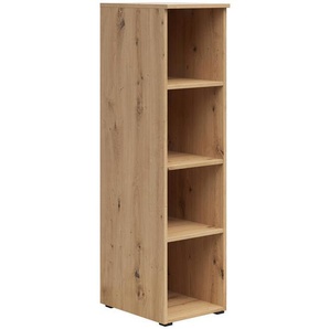 Carryhome Regal, Eiche Artisan, Holzwerkstoff, 3 Fächer, 30x115x40 cm, FSC Mix, Beimöbel erhältlich, stehend, hängend, Wohnzimmer, Regale,