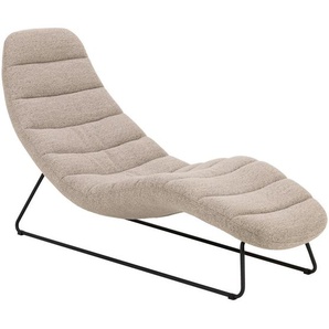Carryhome Relaxliege, Beige, Textil, 1-Sitzer, 63x86x156 cm, Rücken echt, Wohnzimmer, Sessel, Relaxliegen