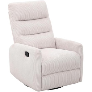Carryhome Relaxsessel, Beige, Metall, Textil, 78x107x95 cm, Relaxfunktion, Wohnzimmer, Sessel, Relaxsessel