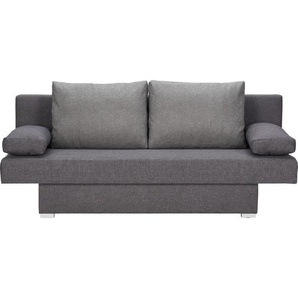 Carryhome Schlafsofa, Grau, Dunkelgrau, Textil, 2-Sitzer, Füllung: Schaumstoff, 190x74-86x80 cm, Schlafen auf Sitzhöhe, Kinder & Jugendmöbel, Jugendmöbel, Jugendsofas