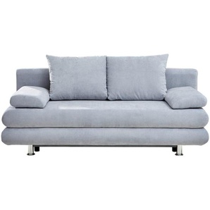 Carryhome Schlafsofa, Hellblau, Textil, 2-Sitzer, Füllung: Schaumstoff, 196x74x90 cm, Stoffauswahl, Liegefunktion, Rücken echt, Wohnzimmer, Sofas &