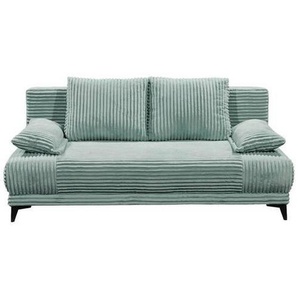 Carryhome Schlafsofa, Pastellgrün, Textil, 2-Sitzer, Füllung: Schaumstoffflocken,Schaumstoffflocken, 211x96x105 cm, Wohnzimmer, Sofas & Couches,