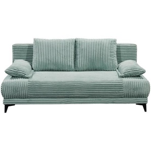 Carryhome Schlafsofa, Pastellgrün, Textil, 2-Sitzer, Füllung: Schaumstoffflocken,Schaumstoffflocken, 211x96x105 cm, Wohnzimmer, Sofas & Couches, Schlafsofas, Schlafsofas mit Bettkasten