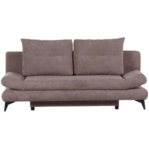 Carryhome Schlafsofa , Schlamm , Textil , 2-Sitzer , Füllung: Schaumstoff, Silikon , 191x76x86 cm , Stoffauswahl, Schlafen auf Sitzhöhe, Rücken echt , Kinder & Jugendmöbel, Jugendmöbel, Jugendsofas