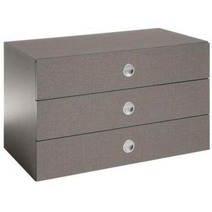 Carryhome Schubkasteneinsatz , Grau , 3 Schubladen , 82.5x49x48.5 cm , Schlafzimmer, Kleiderschränke, Schrankzubehör