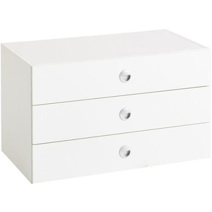 Carryhome Schubkasteneinsatz , Weiß , 3 Schubladen , 82x49x49 cm , Schlafzimmer, Kleiderschränke, Schrankzubehör