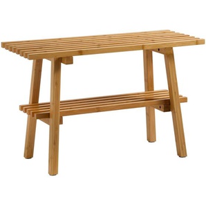 Carryhome Schuhbank, Natur, Holz, Bambus, massiv, 1-Sitzer, 70x45x28 cm, Garderobe