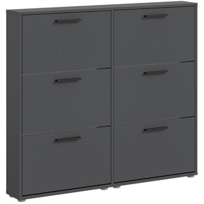 Carryhome Schuhkipper, Anthrazit, Kunststoff, 116x103x17 cm, Typenauswahl, stehend, Garderobe, Schuhaufbewahrung, Schuhkipper