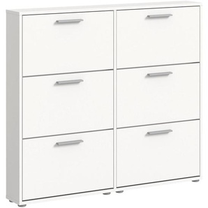 Carryhome Schuhkipper, Weiß, Kunststoff, 116x103x17 cm, Typenauswahl, stehend, Garderobe, Schuhaufbewahrung, Schuhkipper