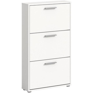 Carryhome Schuhkipper, Weiß, Kunststoff, 59x103x17 cm, Typenauswahl, stehend, Garderobe, Schuhaufbewahrung, Schuhkipper