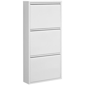 Carryhome Schuhkipper, Weiß, Metall, 50x103.5x15 cm, Typenauswahl, Garderobe, Schuhaufbewahrung, Schuhkipper