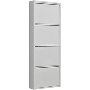 Carryhome Schuhkipper, Weiß, Metall, 50x136.5x15 cm, Typenauswahl, Garderobe, Schuhaufbewahrung, Schuhkipper
