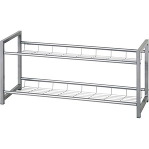 Carryhome Schuhregal, Alu, Metall, 80x38x30 cm, Garderobe, Schuhaufbewahrung, Schuhregale